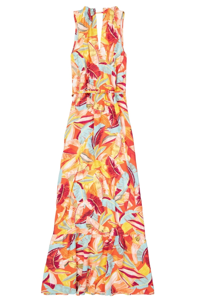 JURK MET PRINT R40280 9434 PAPAYA PUNCH