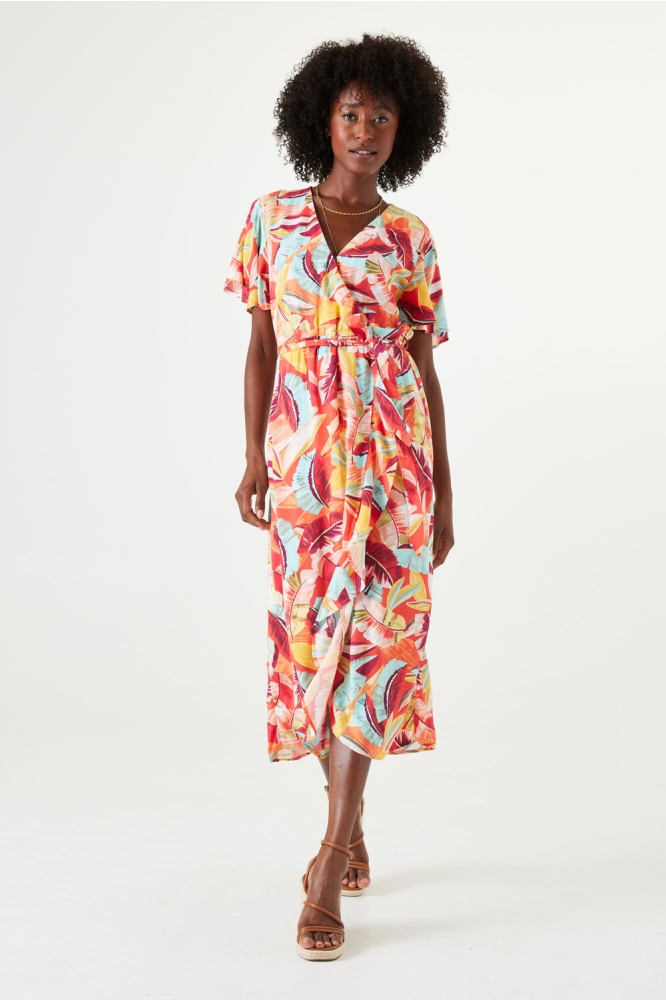 JURK MET PRINT R40284 9434 PAPAYA PUNCH