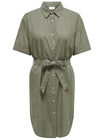 Jacqueline de Yong Jurk JDYSALLY S/S LINEN SHIRT DRESS WVN 15315021 Kalamata