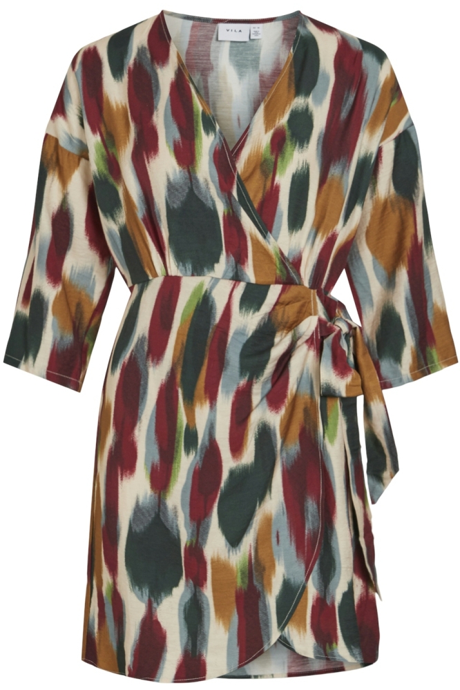 VIRANO ART 3/4 WRAP DRESS/C29 14100634 Angora/MULTI