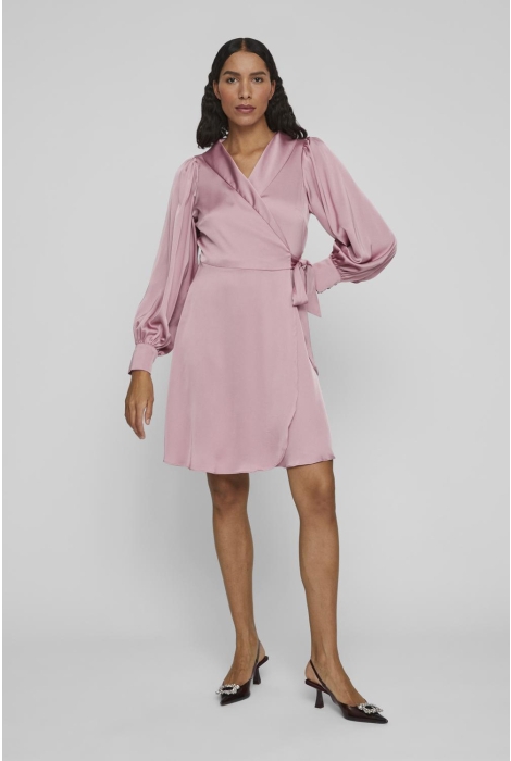 Vila vienna ravenna l/s short wrap dress