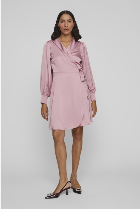 Vila vienna ravenna l/s short wrap dress