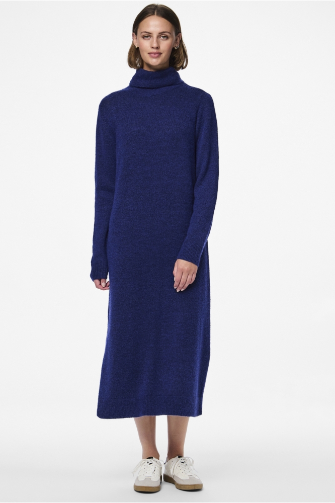 PCJULIANA LS ROLLNECK KNIT DRESS NO 17126281 BELLWETHER BLUE