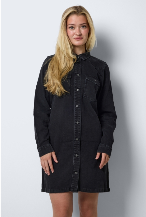 Noisy may nmnew signe l/s denim dress vi001bl