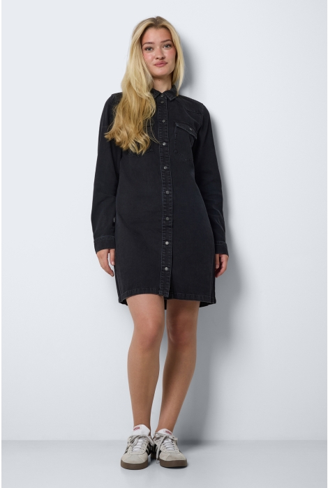 Noisy may nmnew signe l/s denim dress vi001bl