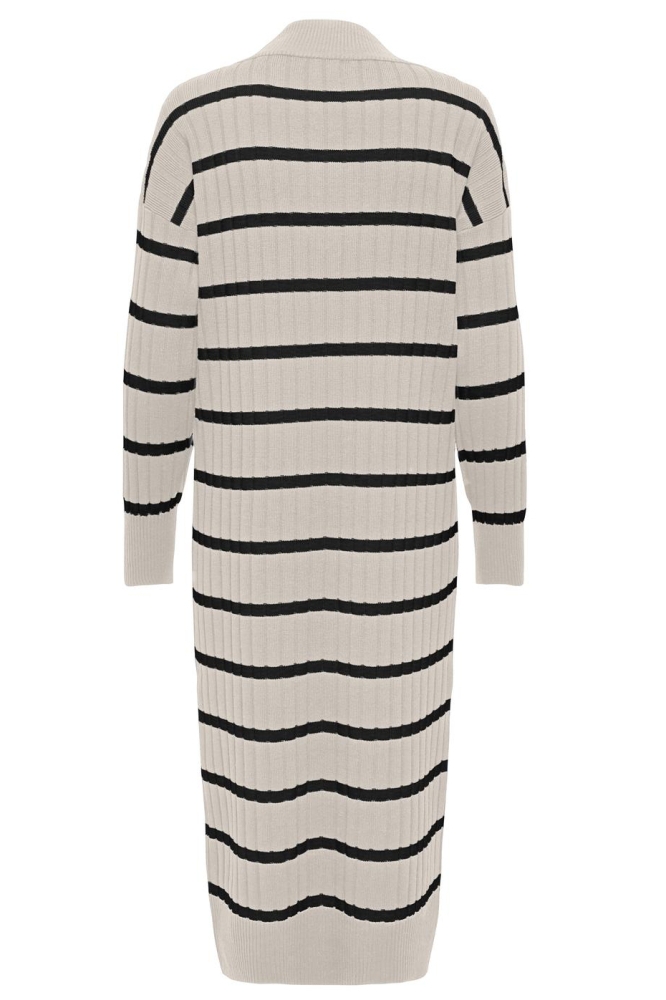 ONLNEW TESSA L/S MIDI V DRESS KNT N 15236372 Pumice Stone/W. BLACK S