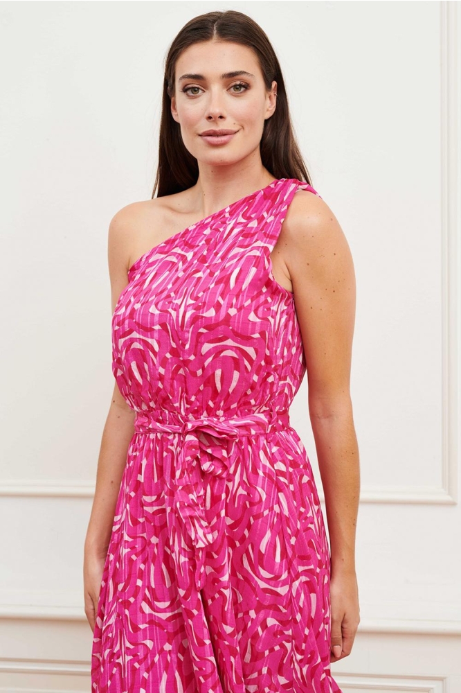 DRESS ANAYA PD22 PINK SWIRL PRINT