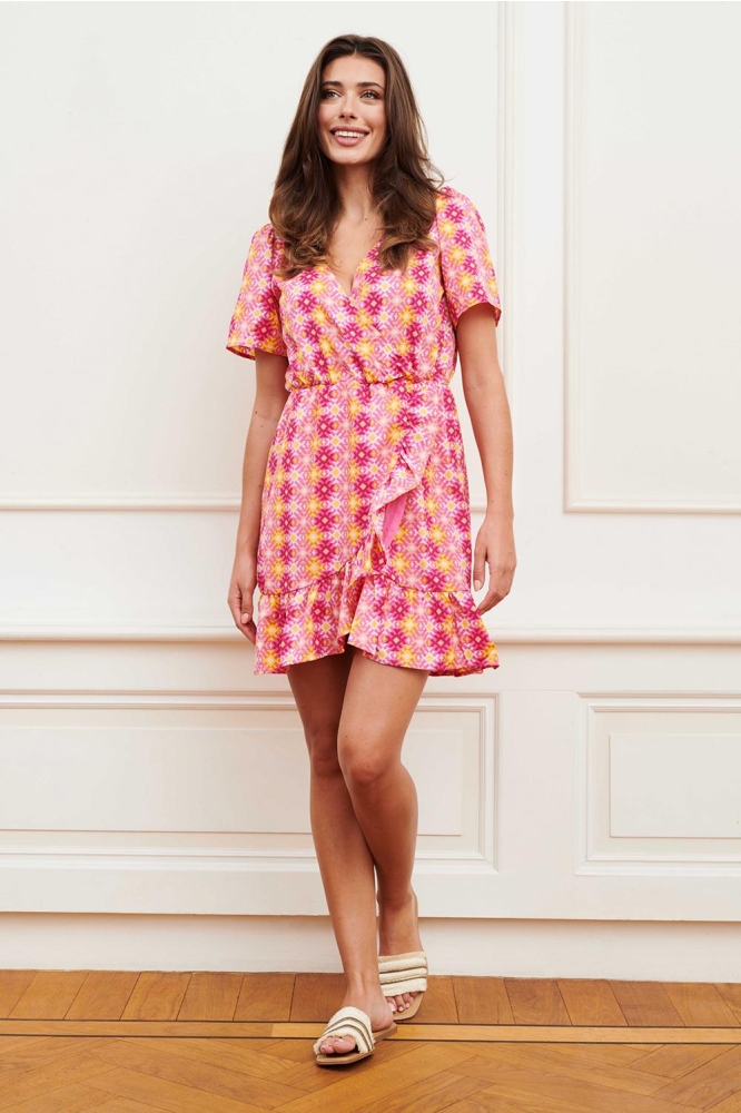 DRESS GRACELYN PD23 RETRO SUNNY PRINT