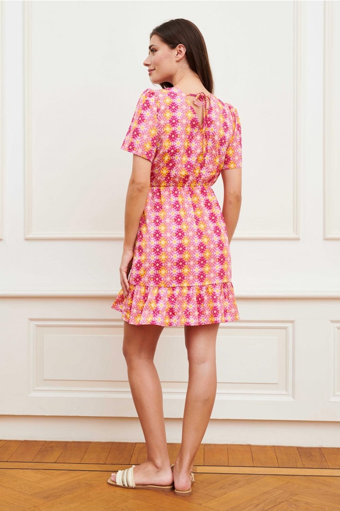 DRESS GRACELYN PD23 RETRO SUNNY PRINT