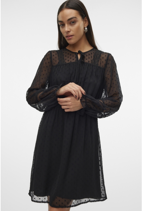 Vero Moda vmleah ls short lace dress wvn ga