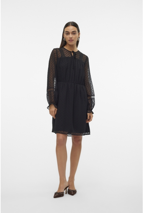 Vero Moda vmleah ls short lace dress wvn ga