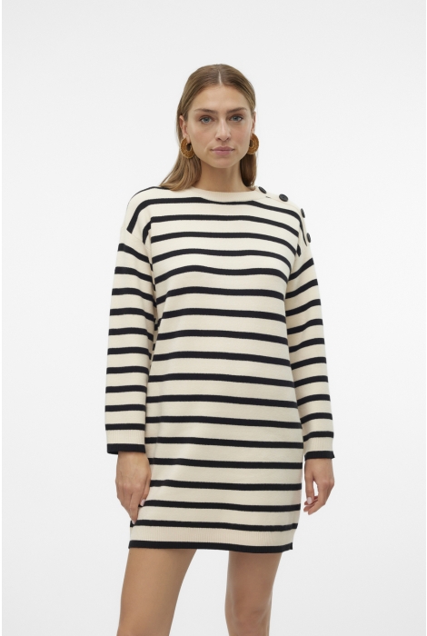 Vero Moda vmsaba ls o-neck button dress ga