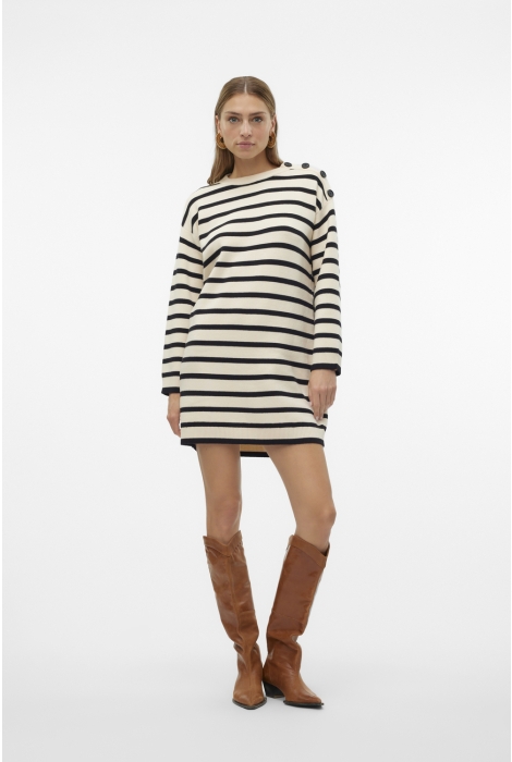 Vero Moda vmsaba ls o-neck button dress ga