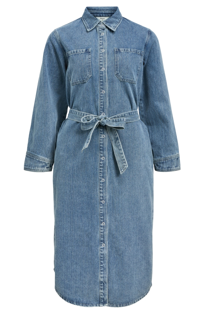 OBJDAYAN RE L/S DENIM SHIRT DRESS 1 23045966 Medium Blue Denim