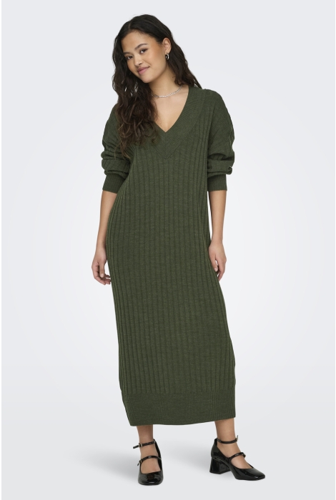 Only onlnew tessa l/s midi v dress knt n