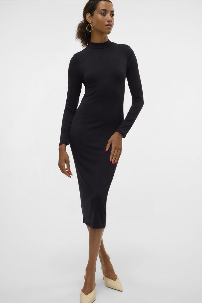 VMMARY LS HIGHNECK DRESS GA JRS NOO 10314441 BLACK