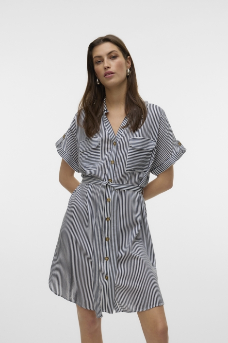 Vero Moda vmbumpy ss short shirt dress wvn ga