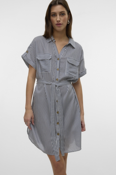 Vero Moda vmbumpy ss short shirt dress wvn ga