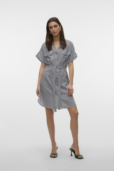 Vero Moda vmbumpy ss short shirt dress wvn ga