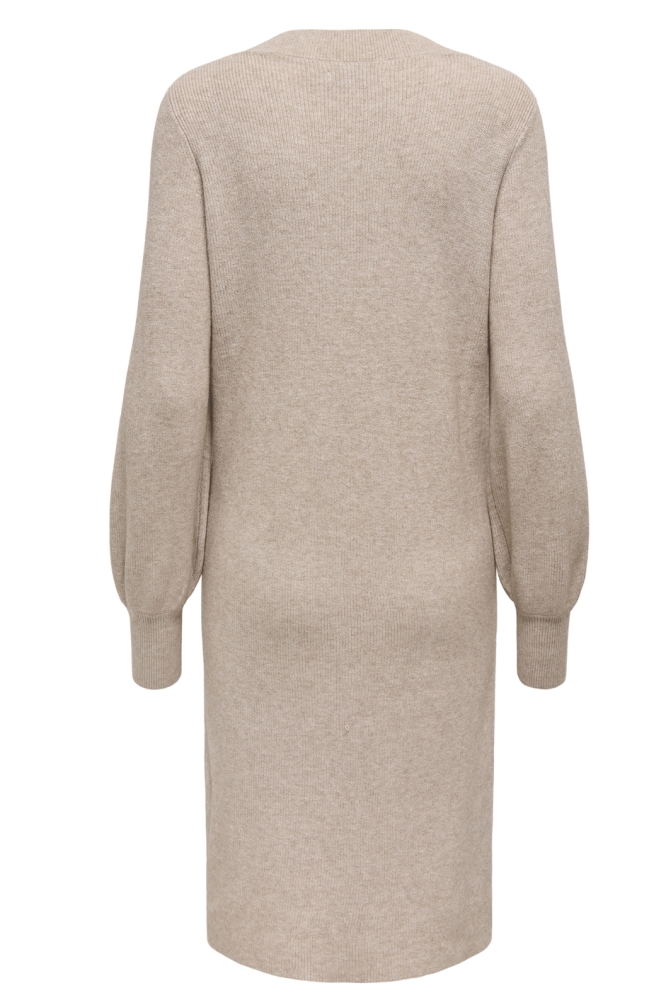 ONLKATIA LS V-NECK DRESS KNT NCA 15312844 MOCHA MERINGUE/W. MELANGE