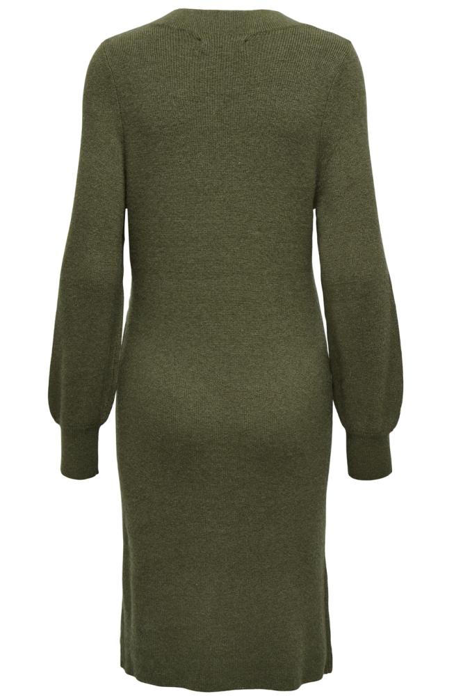 ONLKATIA LS V-NECK DRESS KNT NCA 15312844 KALAMATA/MELANGE