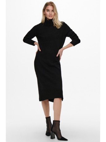 Only Jurk ONLBRANDIE L/S ROLLNECK DRESS KNT N 15214595 BLACK