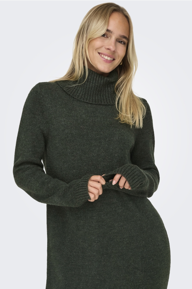 ONLBRANDIE L/S ROLLNECK DRESS KNT N 15214595 GREEN GABLES