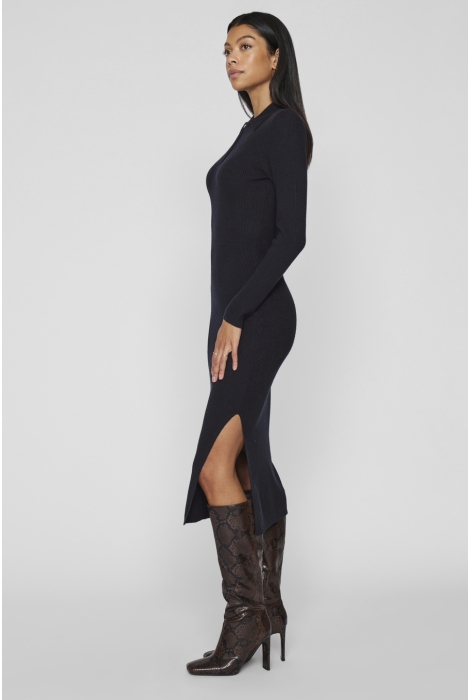 Vila vimeilani l/s collar knit long dres