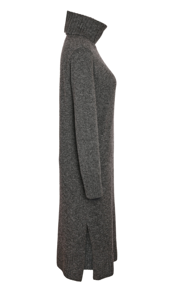 NMVIOLA L/S ROLLNECK KNIT DRESS FWD 27026911 Dark grey melange