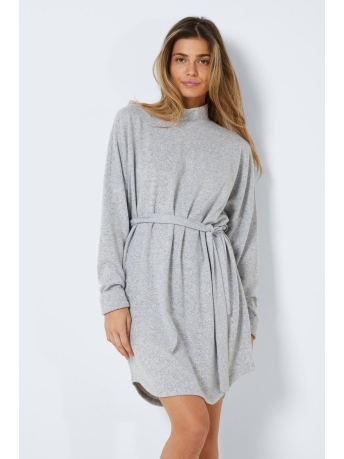 Noisy may Jurk NMCITY AVA L/S SHORT DRESS NOOS 27013883 Light Grey Melange