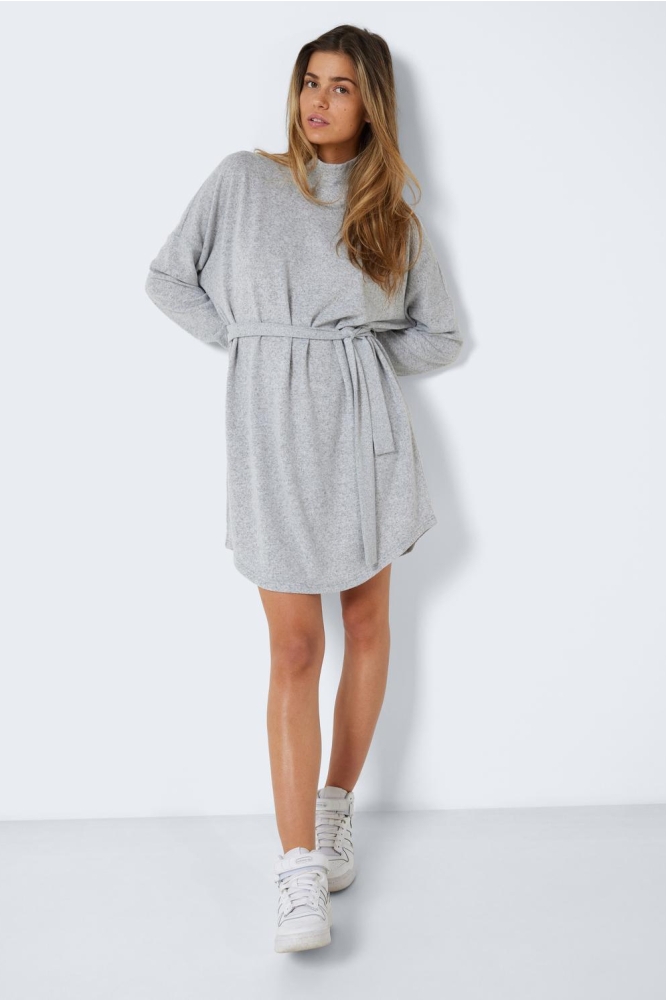 NMCITY AVA L/S SHORT DRESS NOOS 27013883 Light Grey Melange