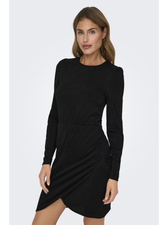 Only Jurk ONLRICH L/S GLITTER DRESS JRS 15278046 BLACK/BLACK GLIT