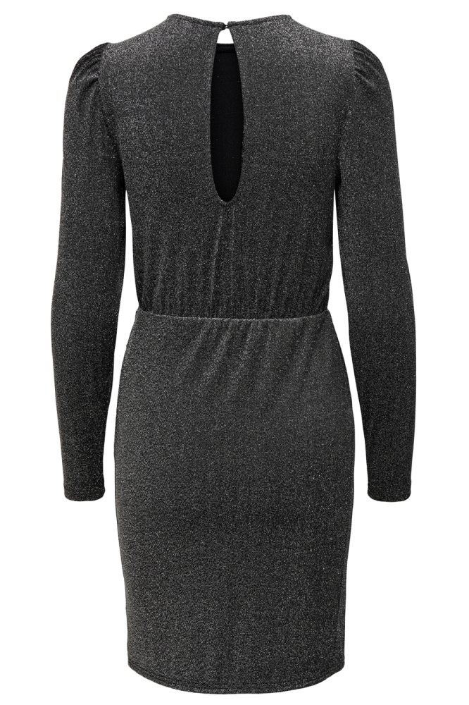 ONLRICH L/S GLITTER DRESS JRS 15278046 BLACK/SILVER