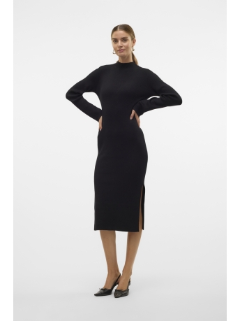 Vero Moda Jurk VMLYNZI LS CALF KNIT DRESS VMA NOOS 10312368 BLACK