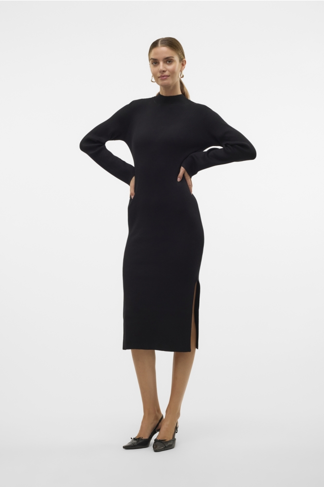 VMLYNZI LS CALF KNIT DRESS VMA NOOS 10312368 BLACK