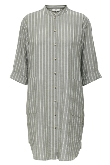 Jacqueline de Yong Jurk JDYEMILIA 7/8 SHIRT DRESS WVN EXP 15350770 SEA SPRAY/CLOUD DANCER