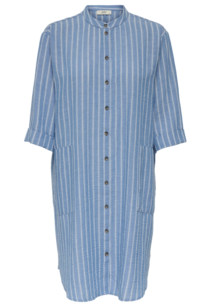 JDYEMILIA 7/8 SHIRT DRESS WVN EXP 15350770 CASHMERE BLUE/CLOUD DANCER