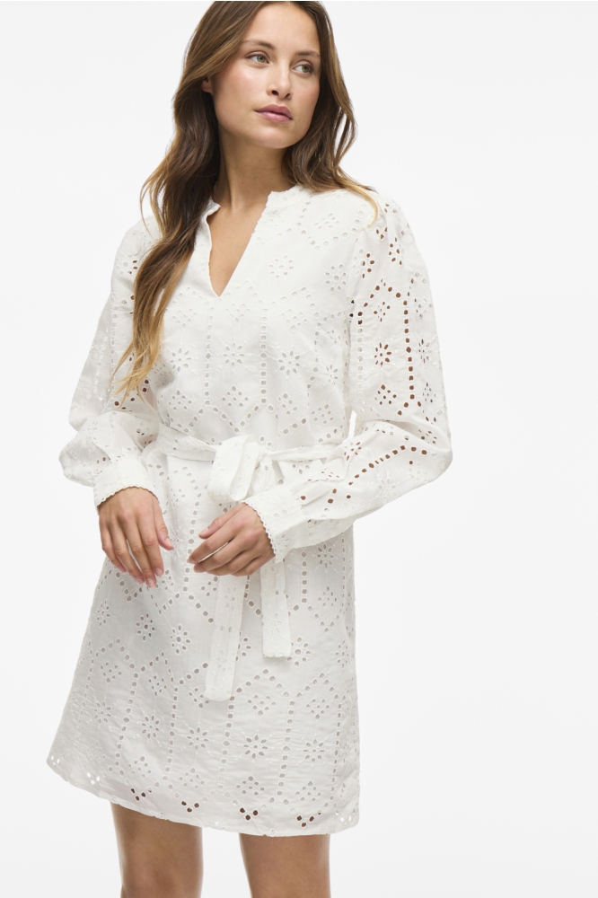 VISINE L/S SHORT DRESS 14106078 BRIGHT WHITE