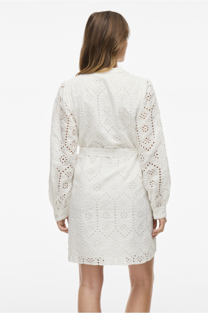 VISINE L/S SHORT DRESS 14106078 BRIGHT WHITE