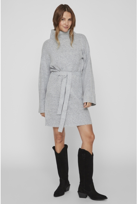 Vila virolfie l/s tie belt knit dress -