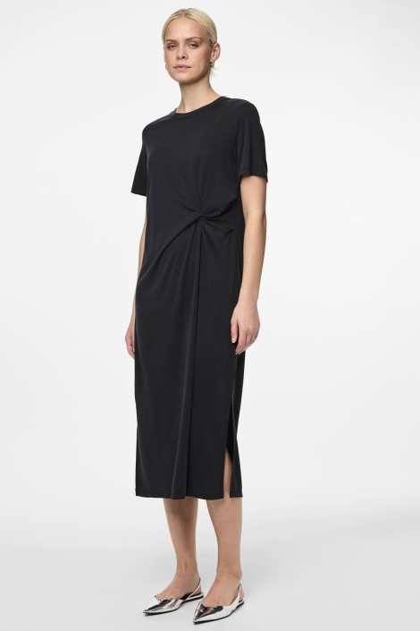 Pieces pcanora ss o-neck midi knot dress b