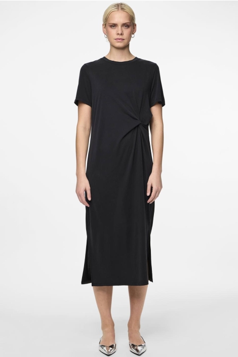 Pieces pcanora ss o-neck midi knot dress b