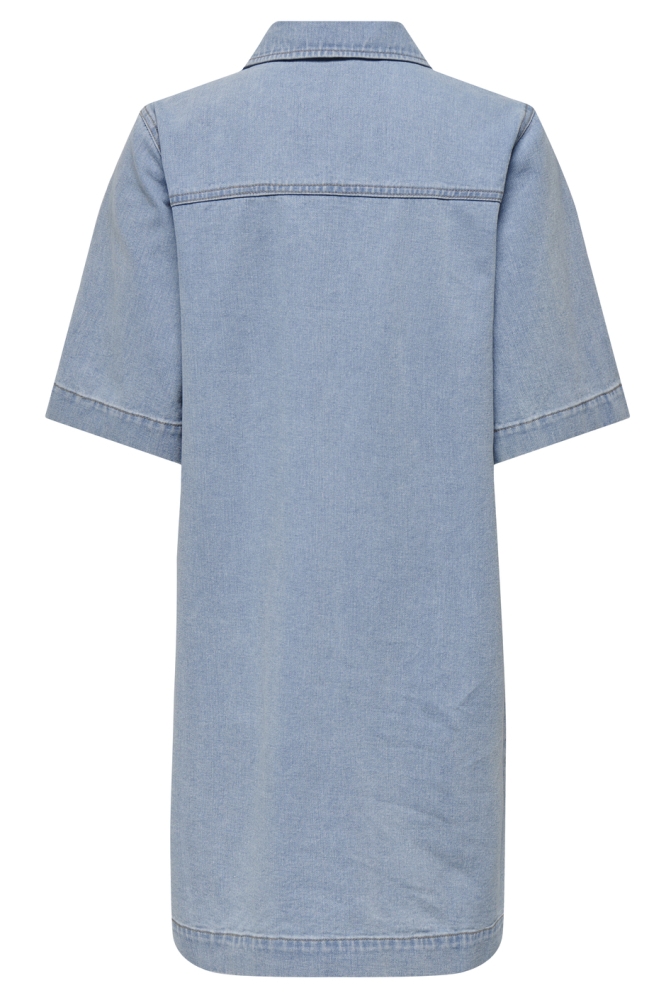 ONLBELLE S/S BUTTON DRESS DNM GUA N 15324384 LIGHT BLUE DENIM