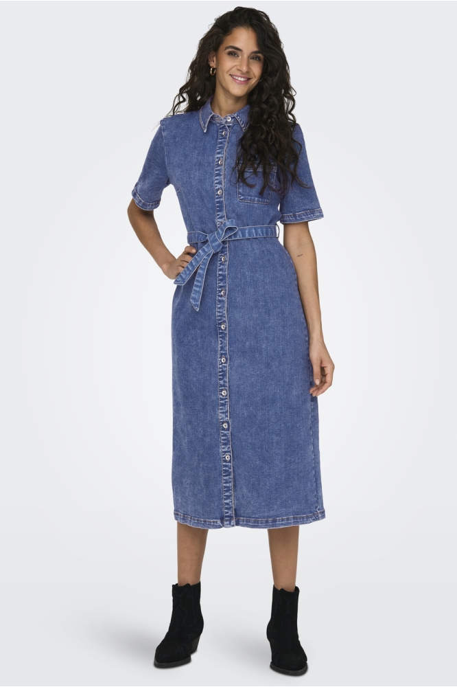 ONLLANA SS LONG DRESS DNM REA258 NO 15283308 Medium Blue Denim