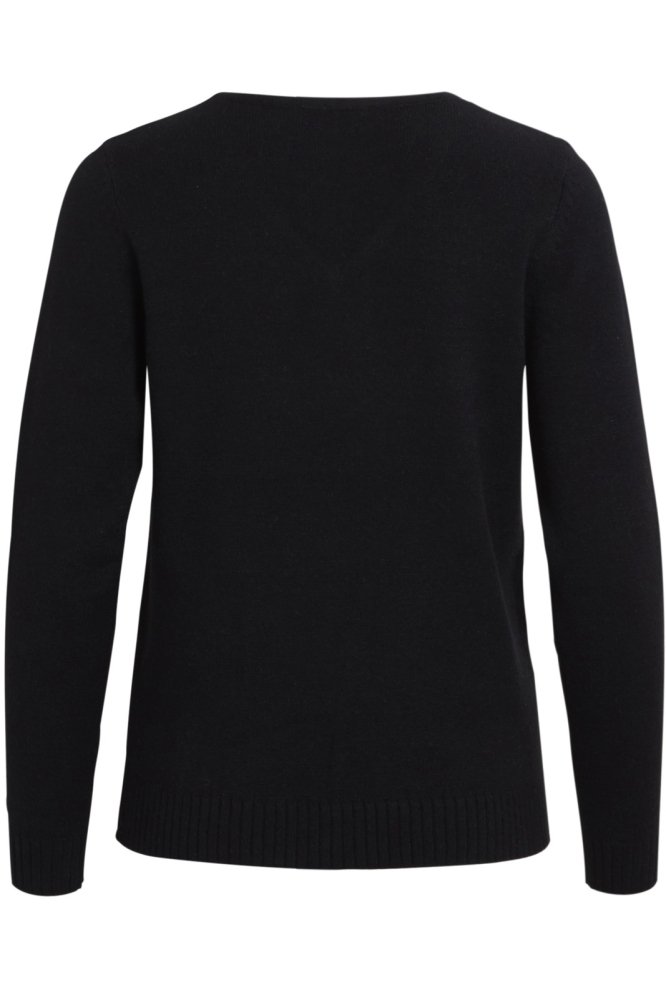 VIRIL L/S V-NECK KNIT TOP-NOOS 14042769 Black