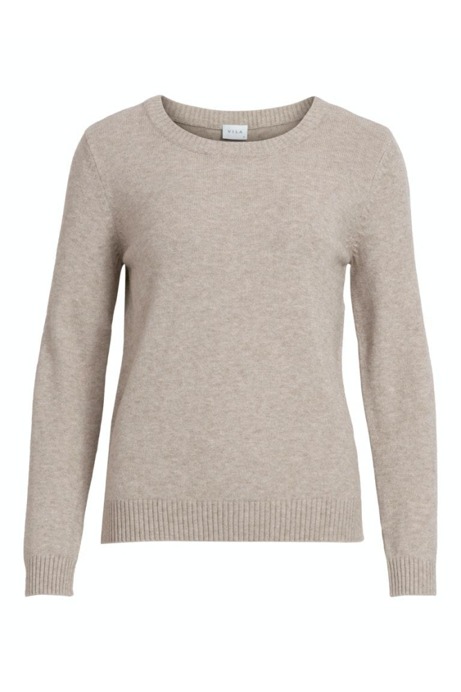 VIRIL O-NECK L/S KNIT TOP - NOOS 14054177 Natural Melange