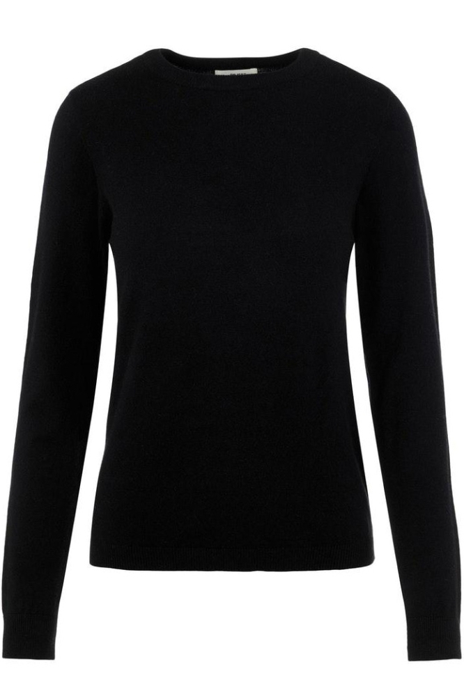 OBJTHESS L/S O-NECK KNIT PULLOVER N 23034469 BLACK