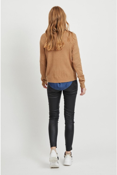 Vila viril o-neck l/s knit top - noos