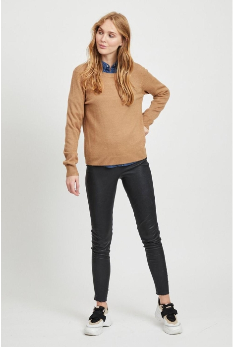 Vila viril o-neck l/s knit top - noos