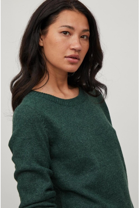 Vila viril o-neck l/s knit top - noos